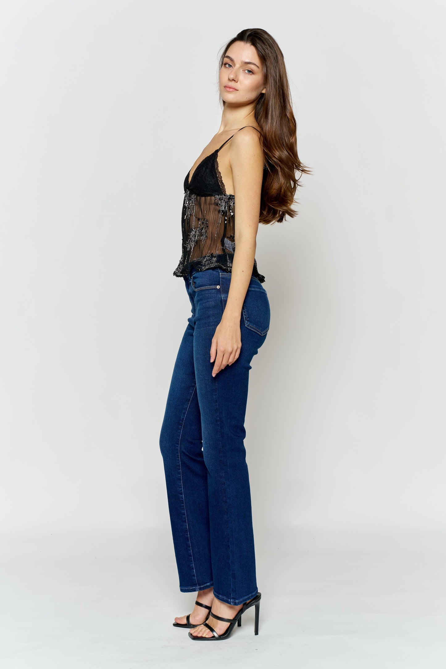 High Rise Slim Bootcut Jeans