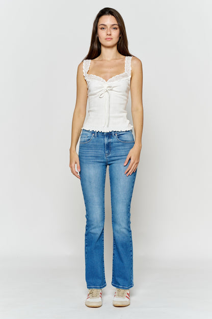 High Rise Slim Bootcut Jeans
