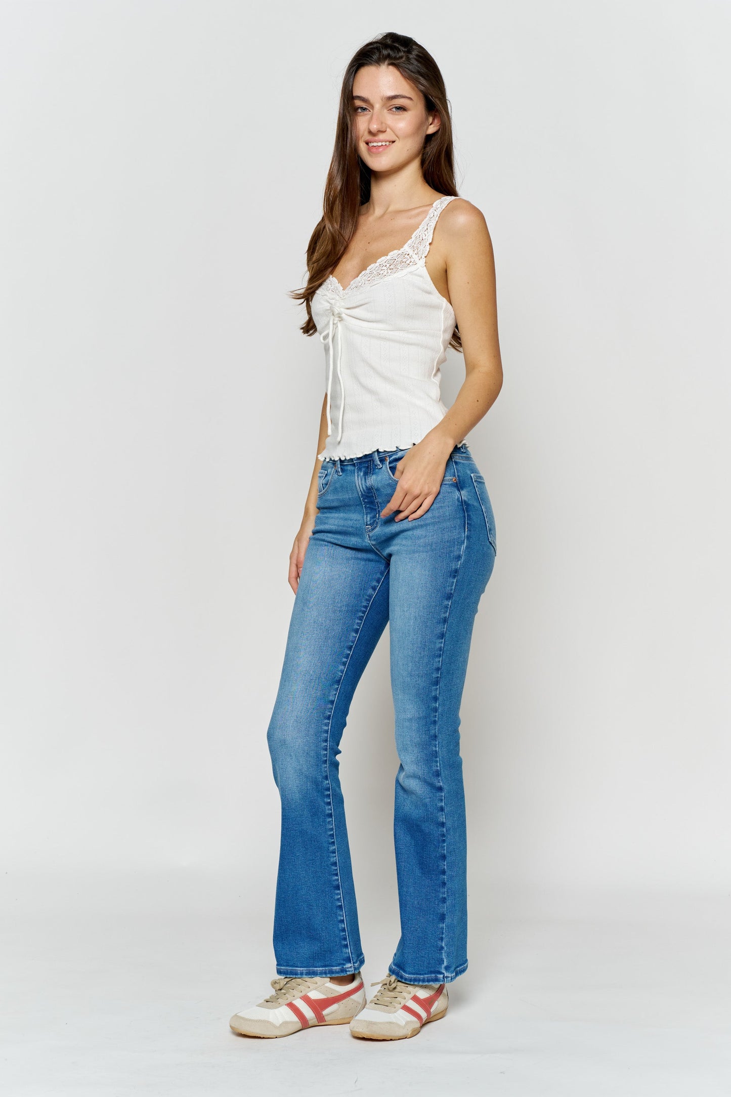 High Rise Slim Bootcut Jeans