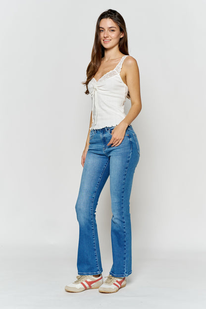 High Rise Slim Bootcut Jeans