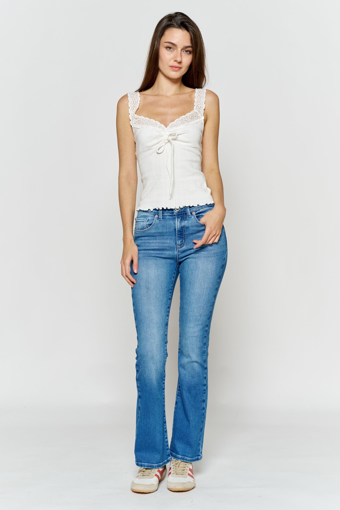 High Rise Slim Bootcut Jeans