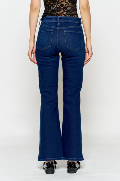 High Rise Ankle Wide Leg Jeans