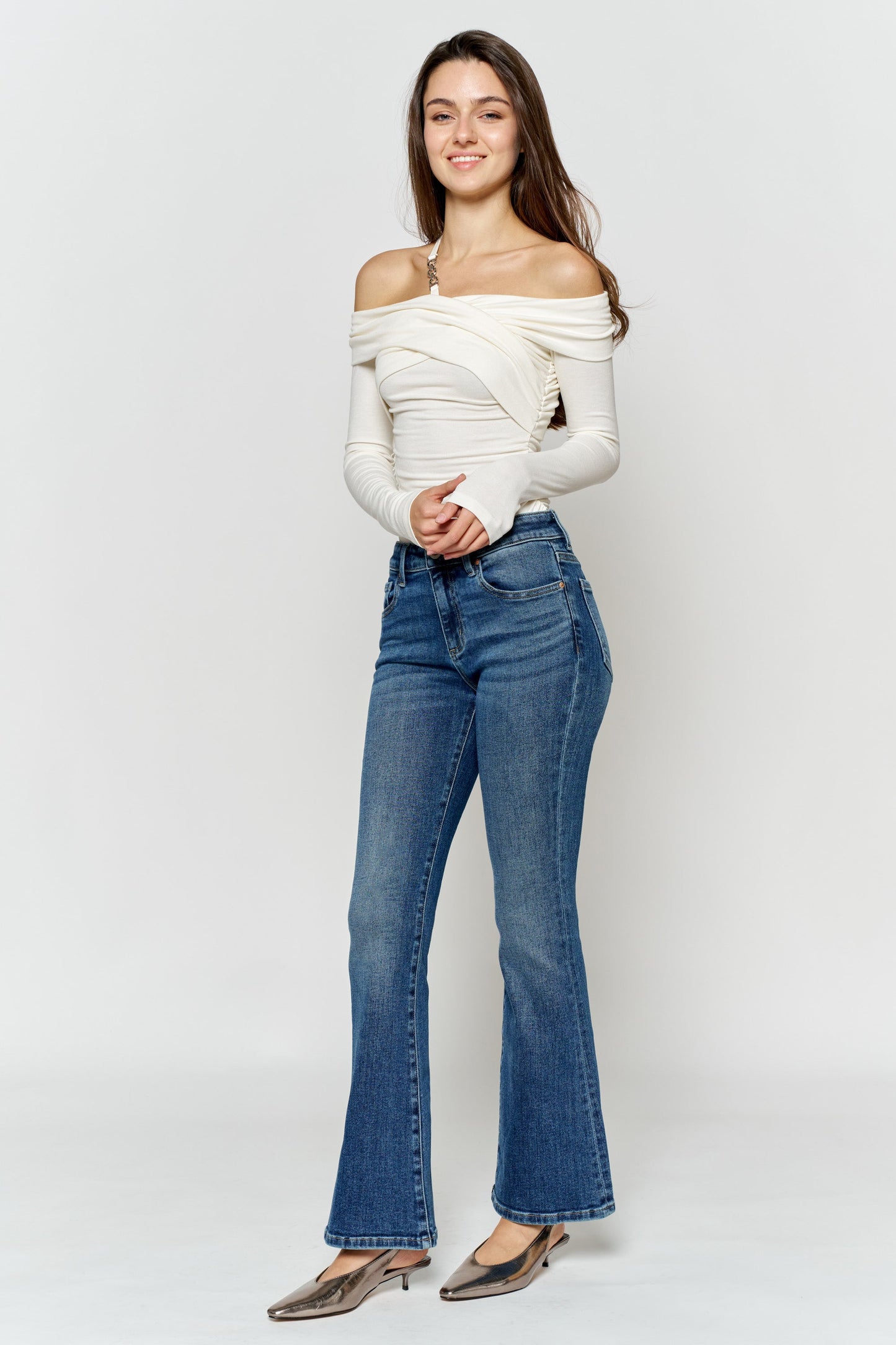 High Rise Bootcut Jeans