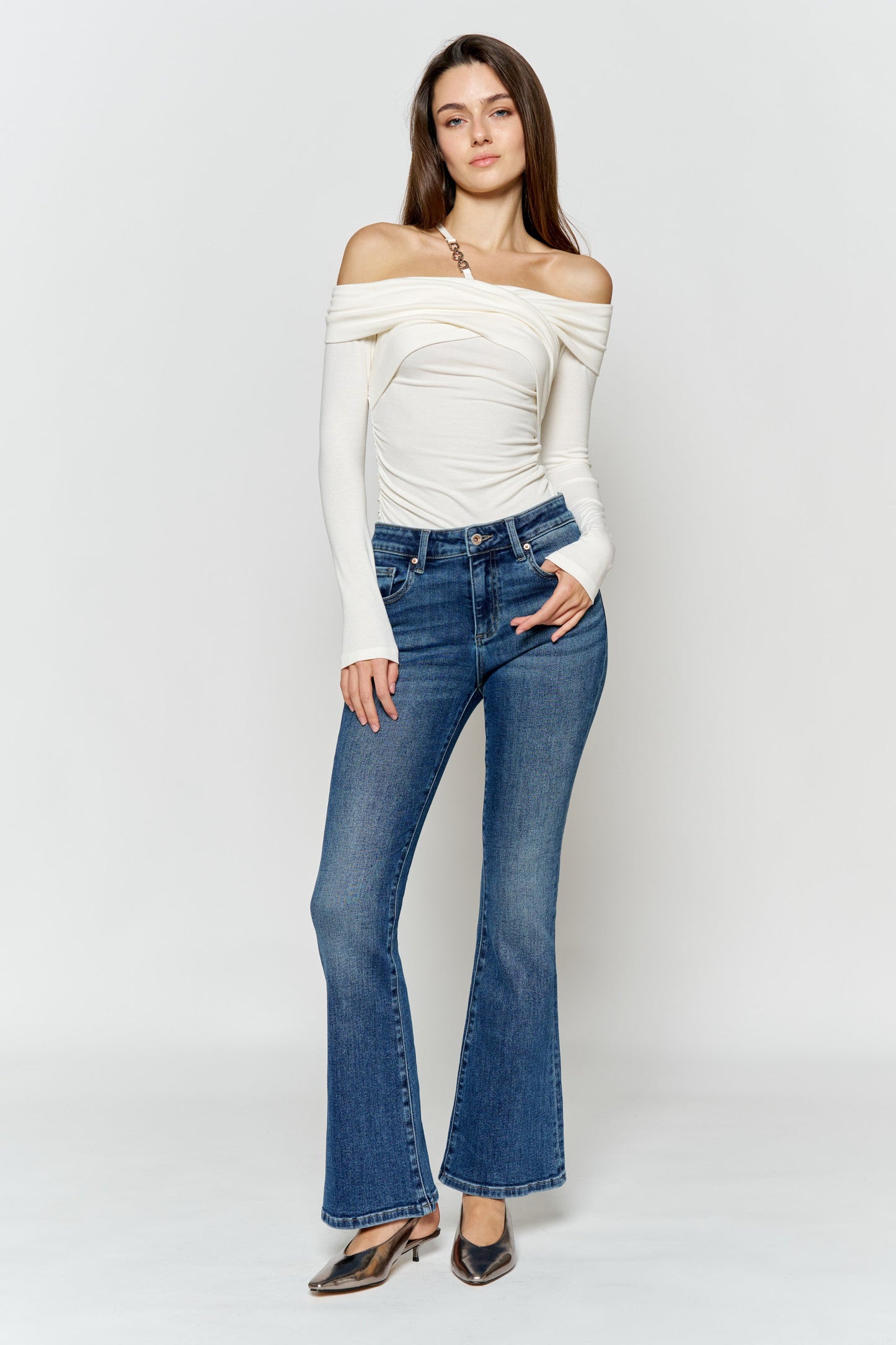 High Rise Bootcut Jeans