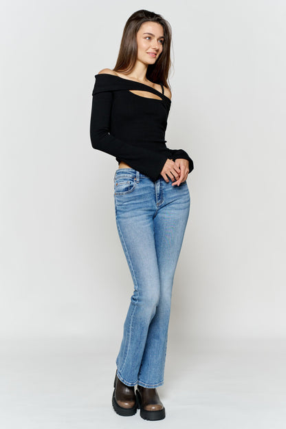High Rise Bootcut Jeans