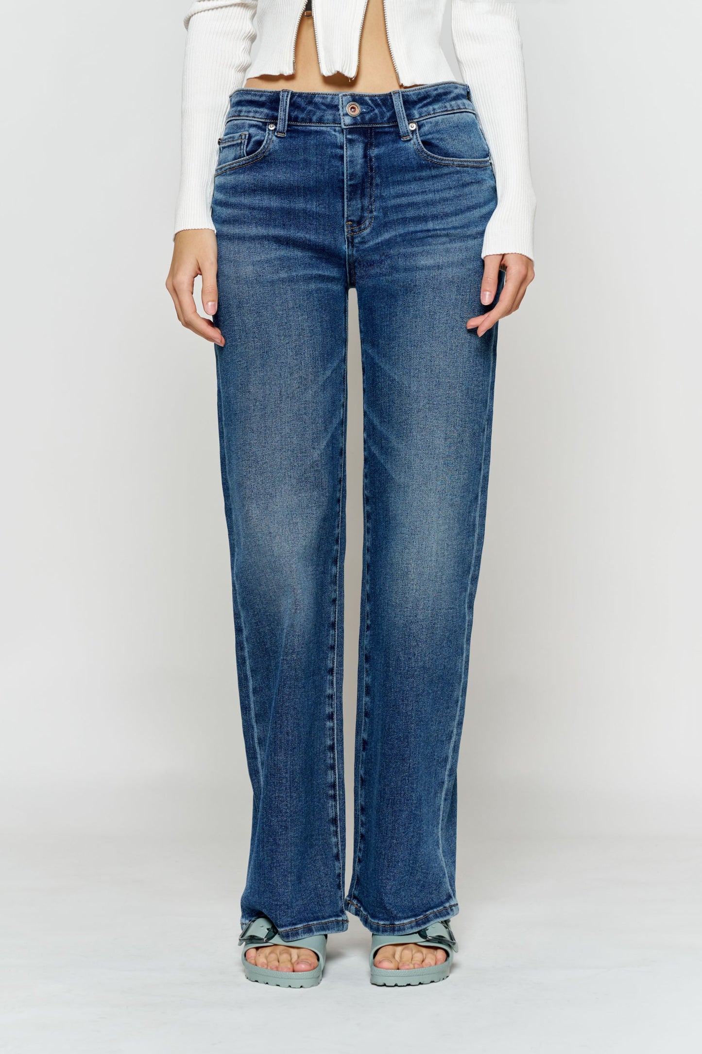 High Rise Wide Leg Jeans