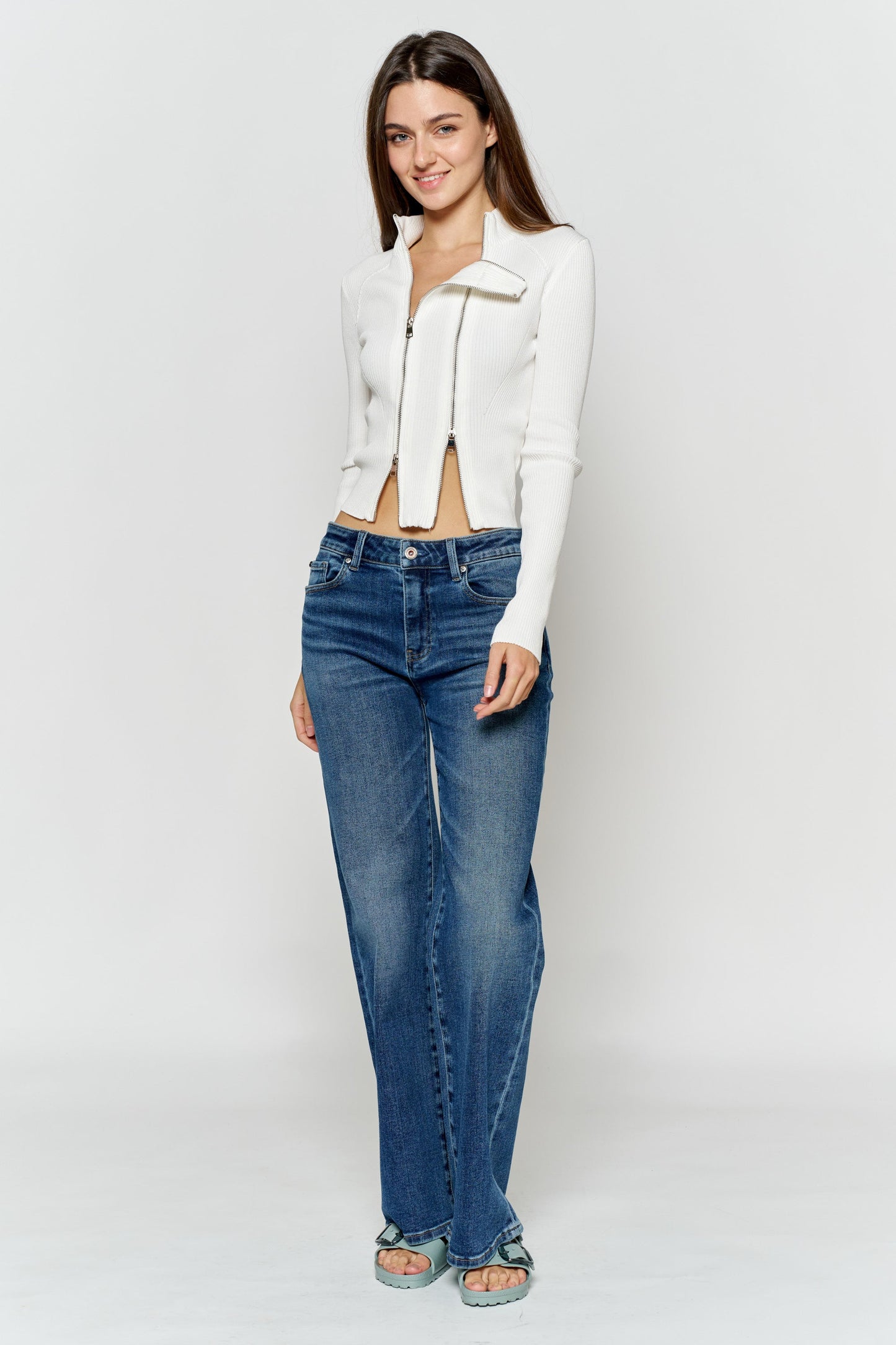High Rise Wide Leg Jeans