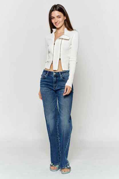 High Rise Wide Leg Jeans