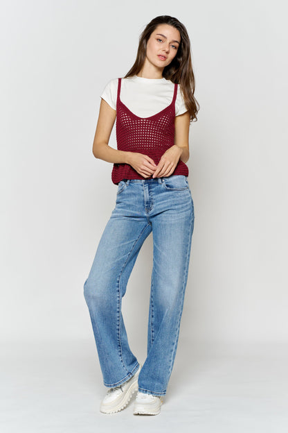 High Rise Wide Leg Jeans