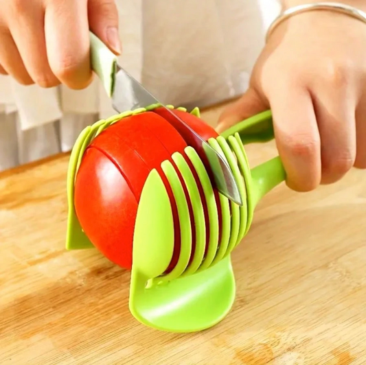 Easy-Grip Multi-Blade Fruit & Vegetable Slicer – Durable Plastic Kitchen Fruit Cutter