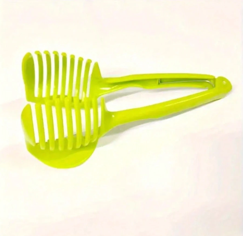 Easy-Grip Multi-Blade Fruit & Vegetable Slicer – Durable Plastic Kitchen Fruit Cutter