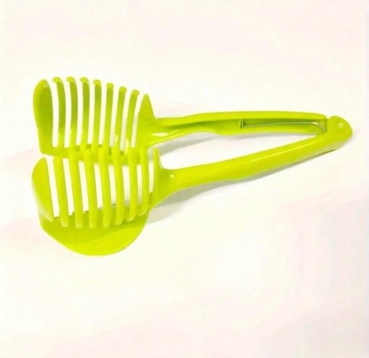 Easy-Grip Multi-Blade Fruit & Vegetable Slicer – Durable Plastic Kitchen Fruit Cutter