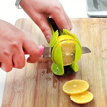 Easy-Grip Multi-Blade Fruit & Vegetable Slicer – Durable Plastic Kitchen Fruit Cutter