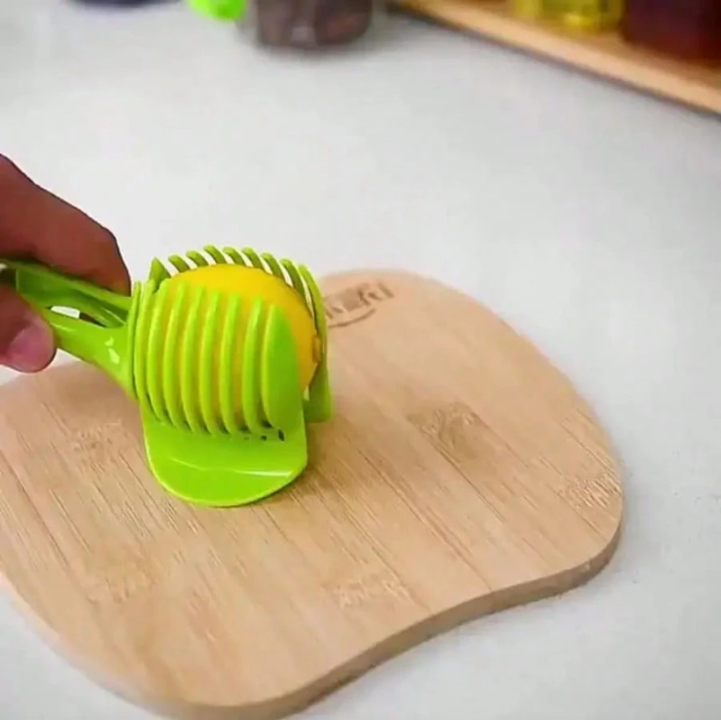 Easy-Grip Multi-Blade Fruit & Vegetable Slicer – Durable Plastic Kitchen Fruit Cutter