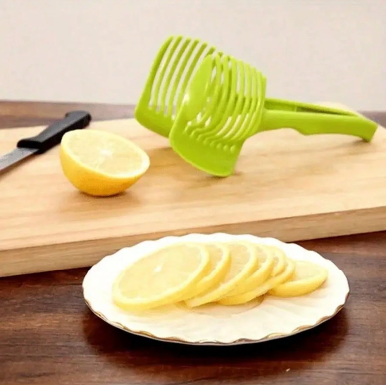 Easy-Grip Multi-Blade Fruit & Vegetable Slicer – Durable Plastic Kitchen Fruit Cutter