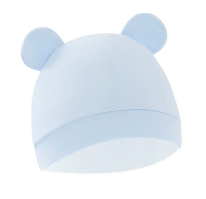 Baby Beanie Hat Set with Bear Ears, 4-Pack Cartoon Print Newborn Caps