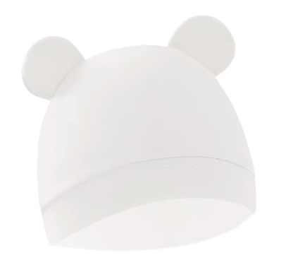 Baby Beanie Hat Set with Bear Ears, 4-Pack Cartoon Print Newborn Caps