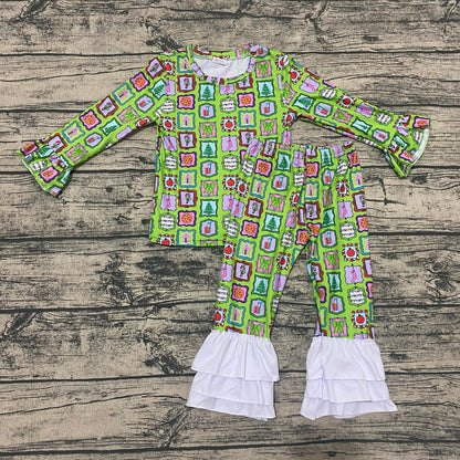 Christmas Classic two piece ruffle set