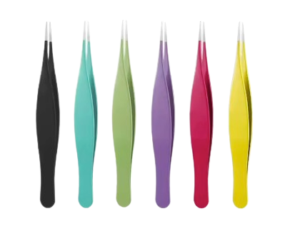 Precision Stainless Steel Eyebrow & Eyelash Tweezers