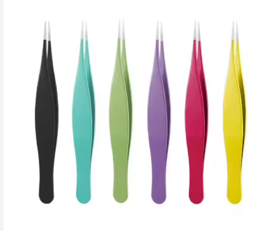 Precision Stainless Steel Eyebrow & Eyelash Tweezers