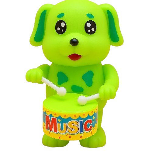 Wind-Up Drummer Animal Toy Set – 5-Pack (Bunny, Elephant, Puppy)