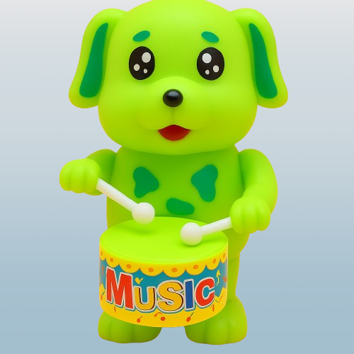 Wind-Up Drummer Animal Toy – Bunny, Elephant, or Puppy