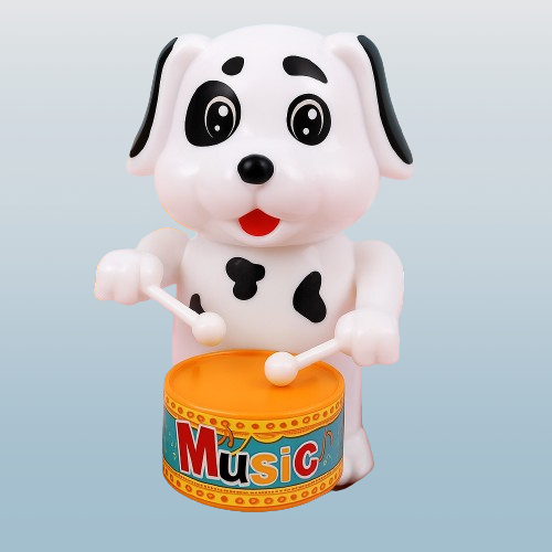Wind-Up Drummer Animal Toy – Bunny, Elephant, or Puppy