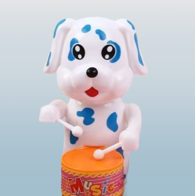 Wind-Up Drummer Animal Toy – Bunny, Elephant, or Puppy