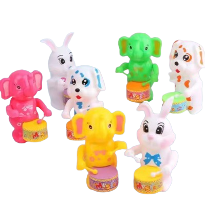 Wind-Up Drummer Animal Toy Set – 5-Pack (Bunny, Elephant, Puppy)