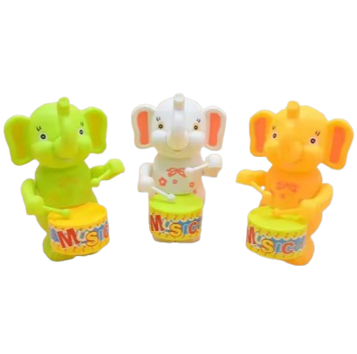 Wind-Up Drummer Animal Toy Set – 5-Pack (Bunny, Elephant, Puppy)