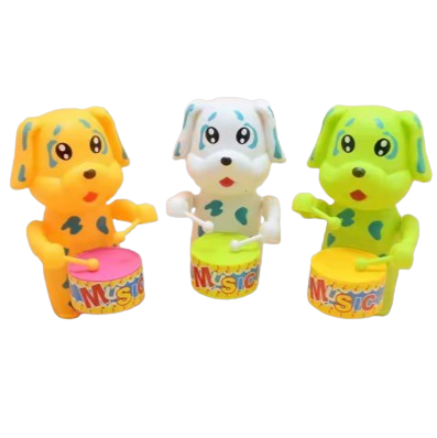 Wind-Up Drummer Animal Toy Set – 5-Pack (Bunny, Elephant, Puppy)