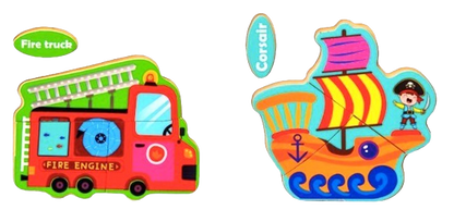 Safe Haven & CO Wooden Toddler Jigsaw Puzzle Set – 2 Pack Learning Puzzles (12–24 Months)