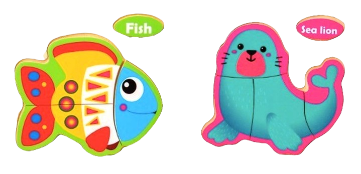 Safe Haven & CO Wooden Toddler Jigsaw Puzzle Set – 2 Pack Learning Puzzles (12–24 Months)