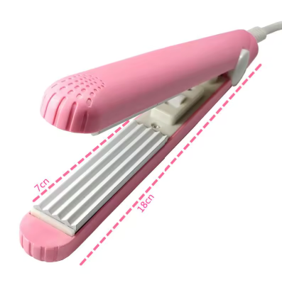 Mini Ceramic Hair Straightener & Curler – Compact Styling Iron (Non-US Plug)