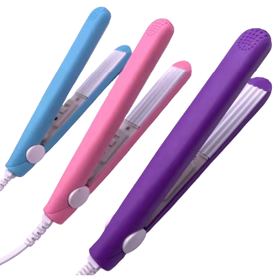 Mini Ceramic Hair Straightener & Curler – Compact Styling Iron (Non-US Plug)