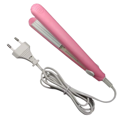 Mini Ceramic Hair Straightener & Curler – Compact Styling Iron (Non-US Plug)