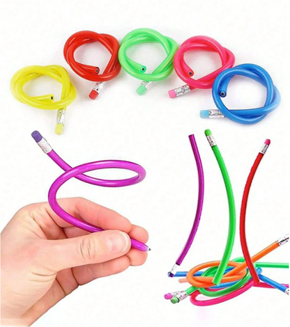 6-Pack Flexible Bendable Pencils – With Erasers