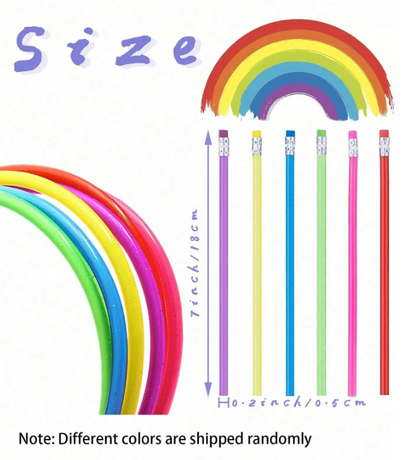 6-Pack Flexible Bendable Pencils – With Erasers