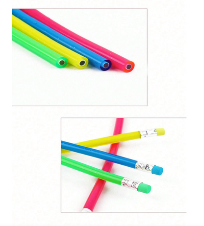 6-Pack Flexible Bendable Pencils – With Erasers