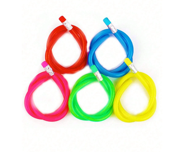 6-Pack Flexible Bendable Pencils – With Erasers