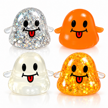 2-Pack Halloween Ghost Slow-Rebound Squeeze Stress Relief Toys – Random Color Selection