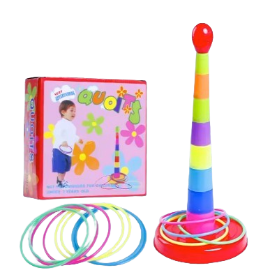 Colorful Ring Toss Game Set for Kids – Stacking & Throwing Play Toy