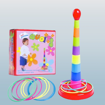 Colorful Ring Toss Game Set for Kids – Stacking & Throwing Toy