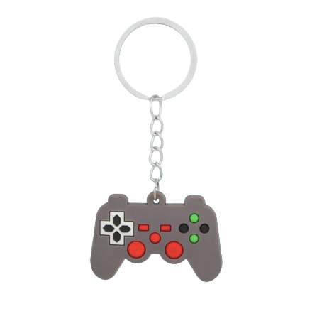 Mini Game Controller Silicone Keychain, 6-Pack