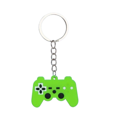 Mini Game Controller Silicone Keychain, 6-Pack