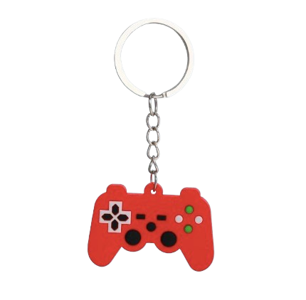 Mini Game Controller Silicone Keychain, 6-Pack