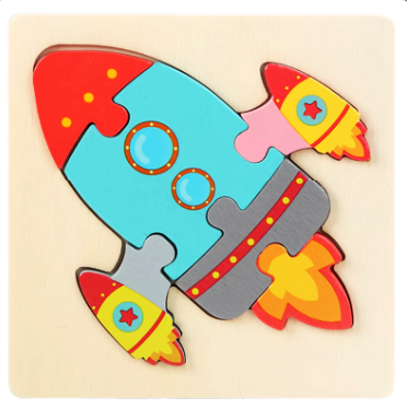 Safe Haven & CO Wooden Cartoon Puzzle for Toddlers – Early Learning Educational Toy