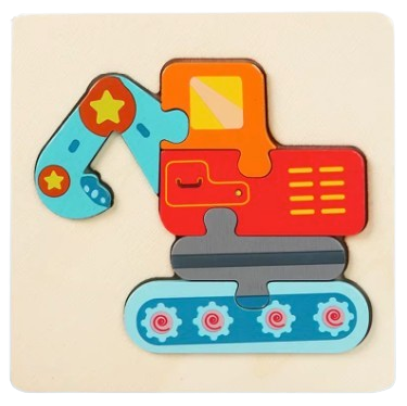 Safe Haven & CO Wooden Cartoon Puzzle for Toddlers – Early Learning Educational Toy