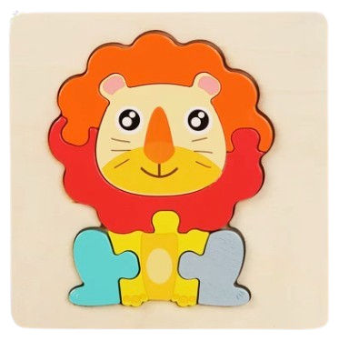 Safe Haven & CO Wooden Cartoon Puzzle for Toddlers – Early Learning Educational Toy