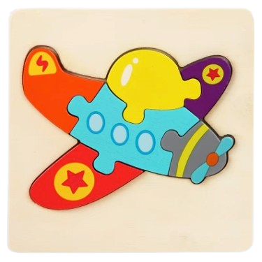 Safe Haven & CO Wooden Cartoon Puzzle for Toddlers – Early Learning Educational Toy